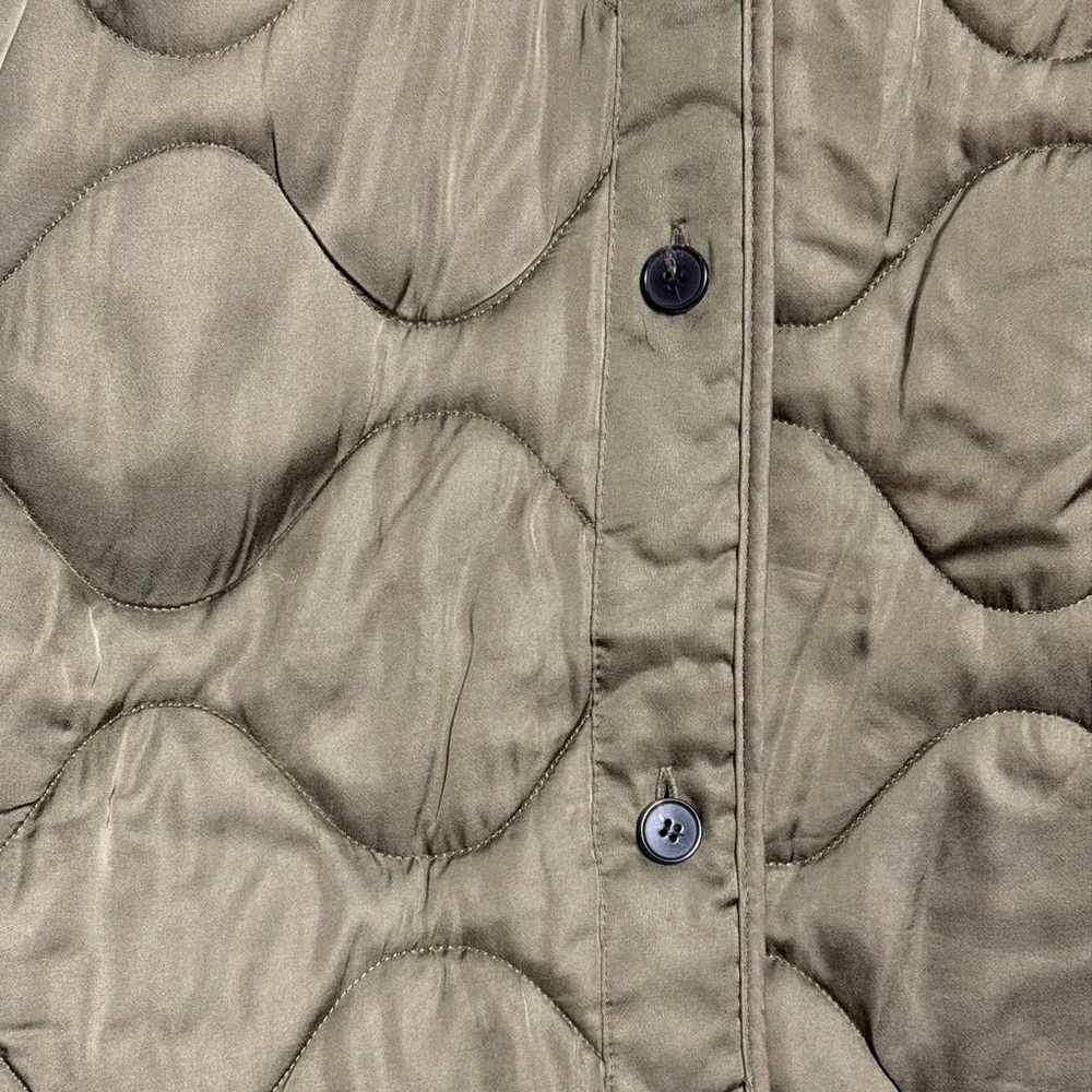 ALL SAINTS Green Hayes Quilted Oversize Jacket - Picture 7 of 8